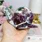 Red & Green Moss Agate Carved Large Snail 14cm