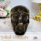 Smokey Quartz Carved Skull 373g 8.5cm