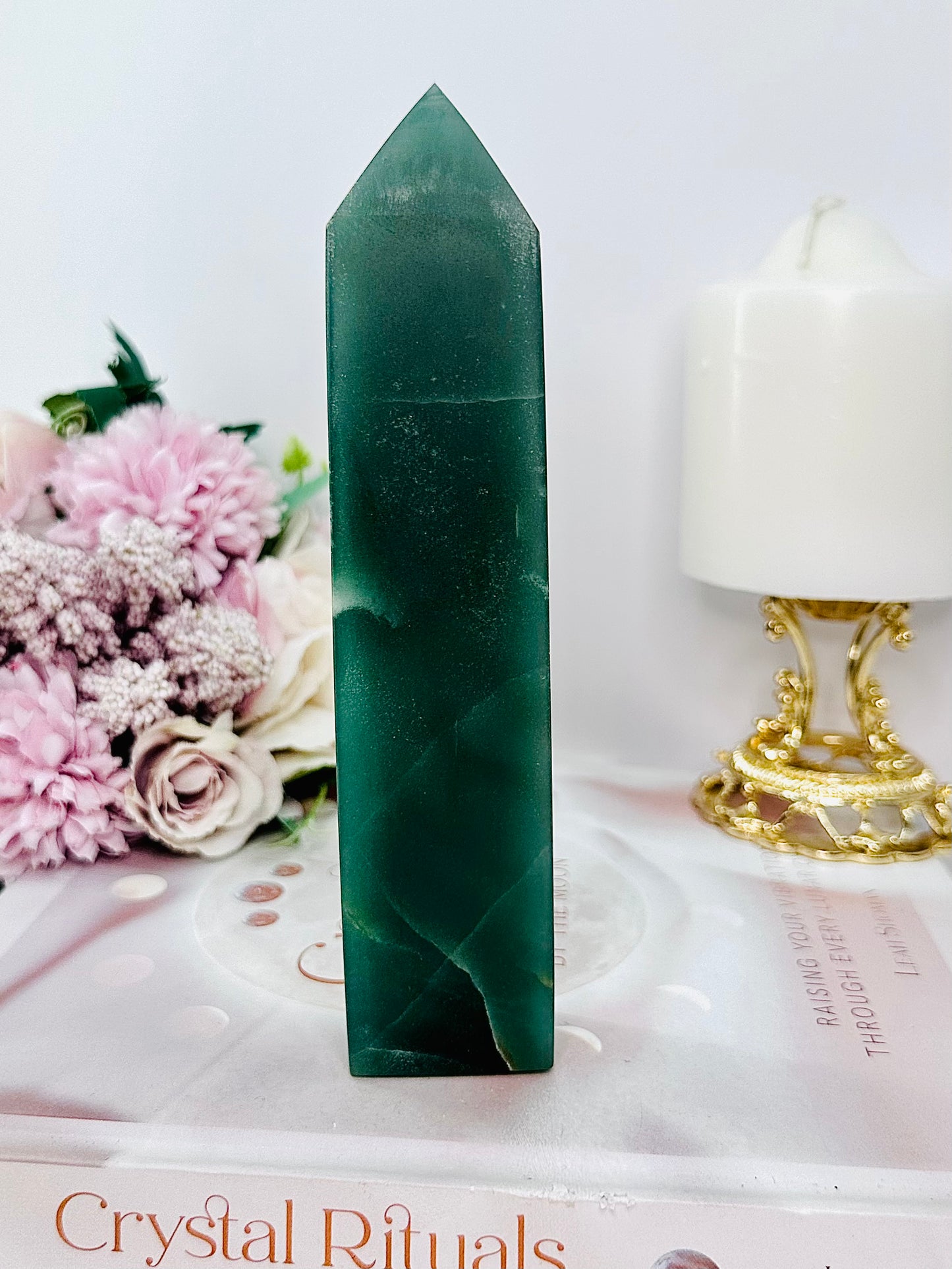 A Lucky Totem ~ Beautiful Large 17cm Green Aventurine Tower