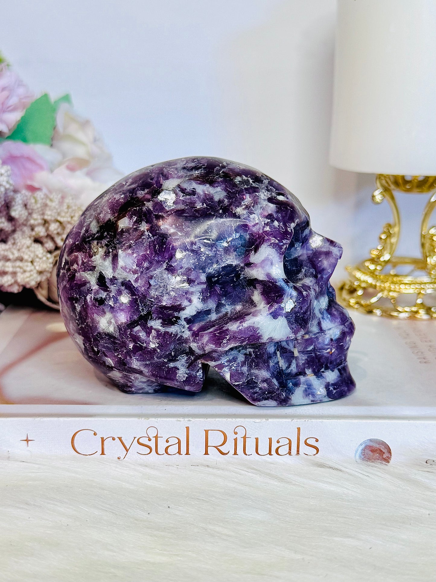 Large Lepidolite | Purple Mica High Grade Skull 694g