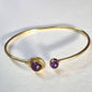 Amethyst Brass Bangle