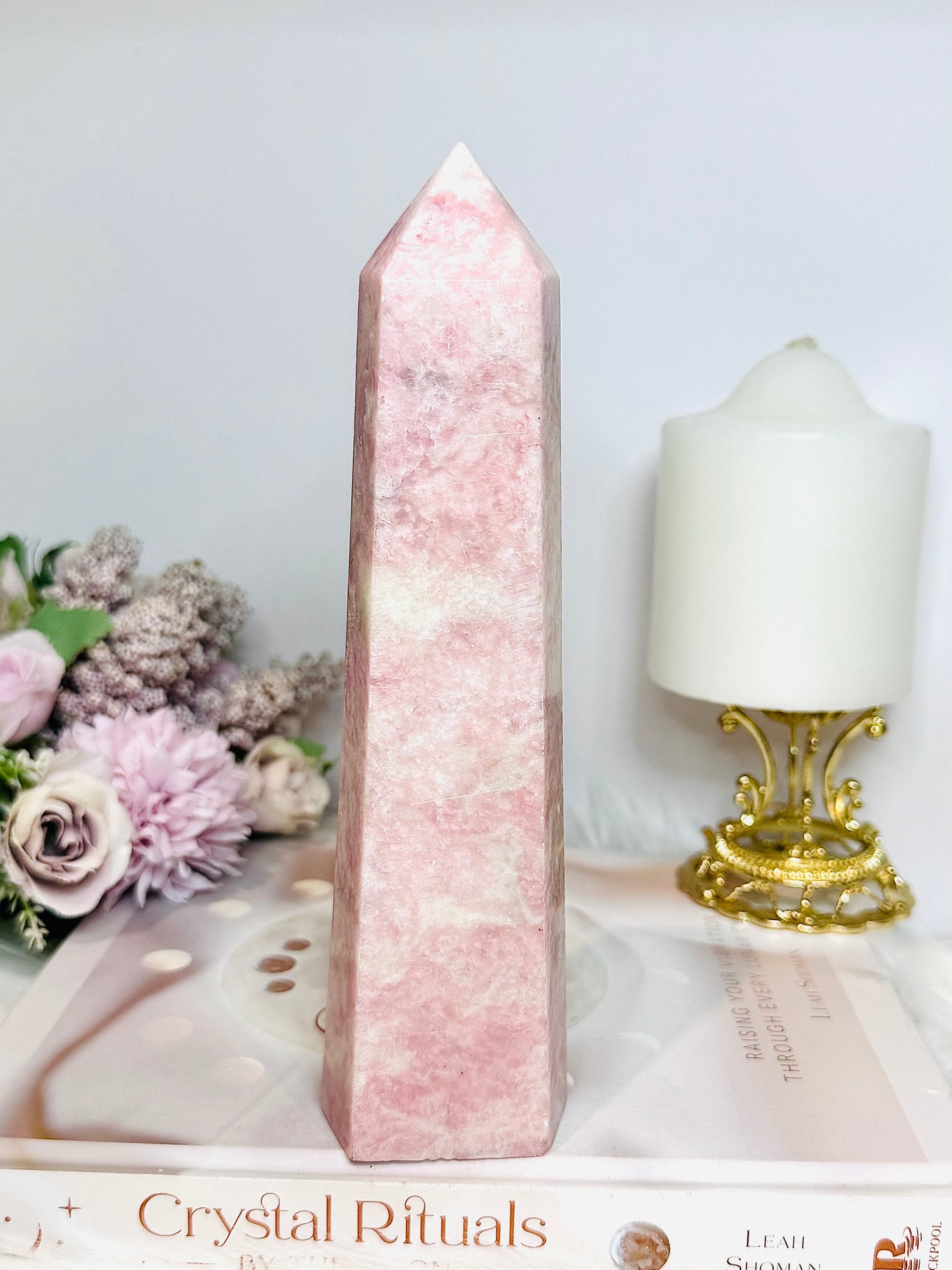 Pink Opal Large Tower 19cm