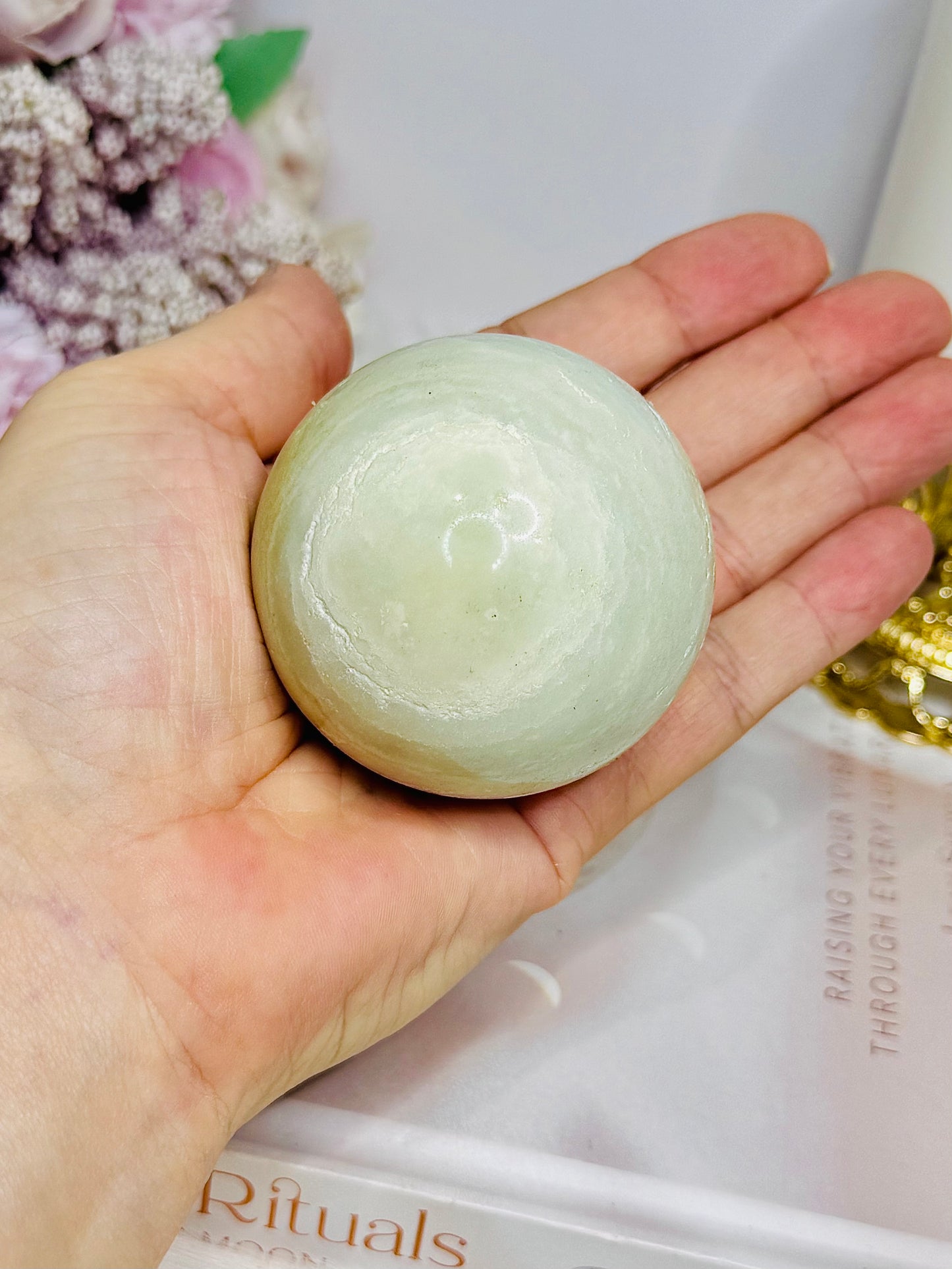 Sky Blue Quartz Sphere On Stand 245g