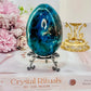 Wow!! Magnificent Large 482gram Chrysocolla Carved & Polished Egg On Stand