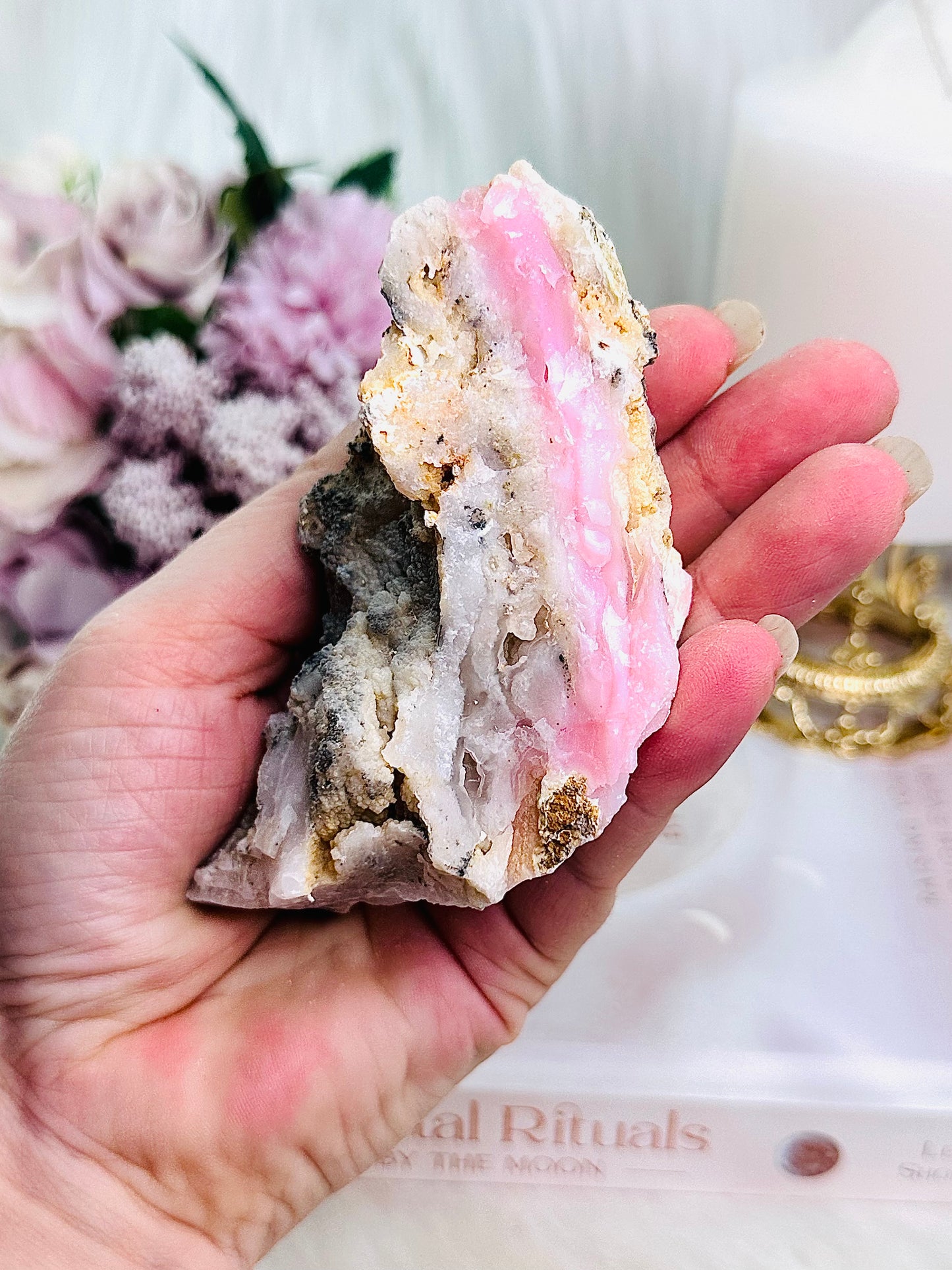 Heals The Body & Mind ~ Beautiful Natural Raw Pink Opal Specimen