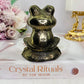 Large 9cm Pyrite Frog Carving 374grams