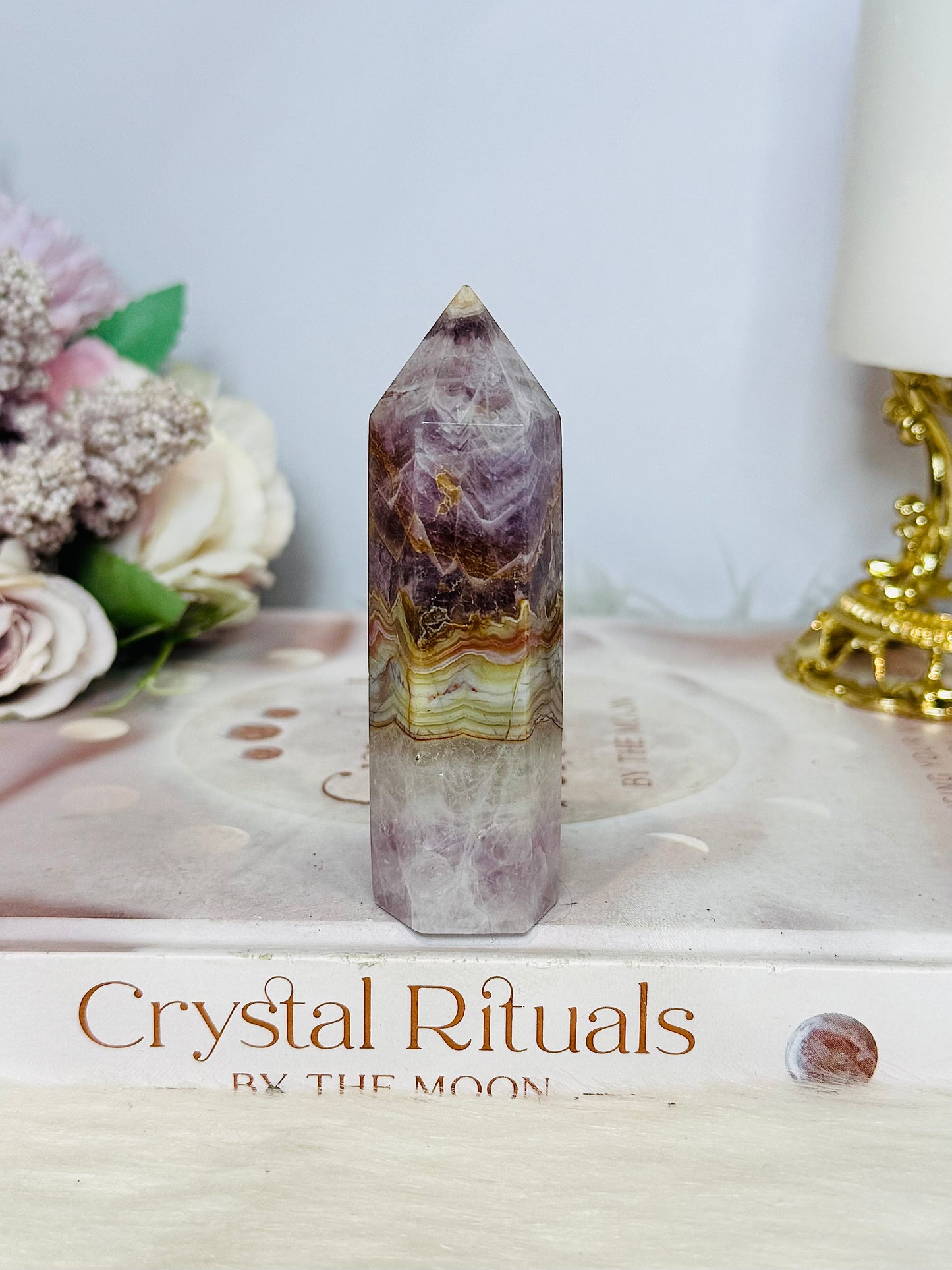 Amethyst X Agate Tower 8.5cm