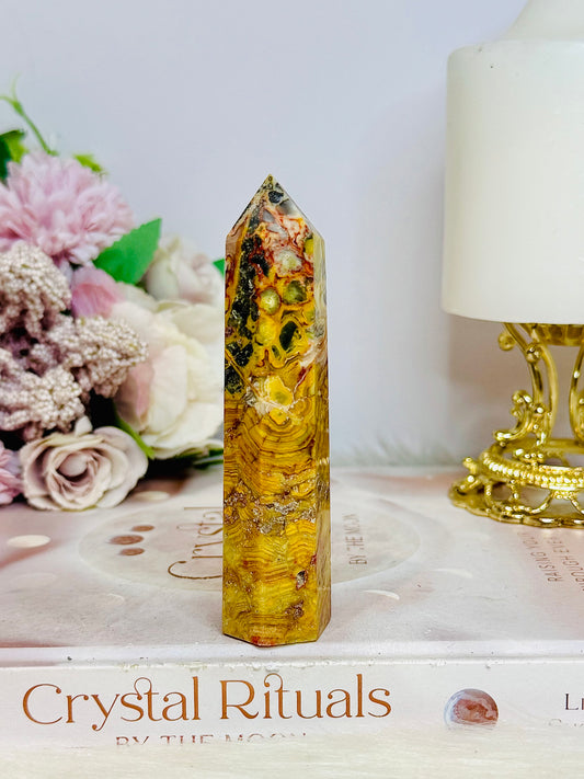 Crazy Lace Agate Tower 11cm