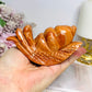 Chunky Large Orange Jasper Snail 11.5cm 296g