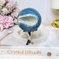 Rare Blue Coral Fossil Sphere on Stand 205g