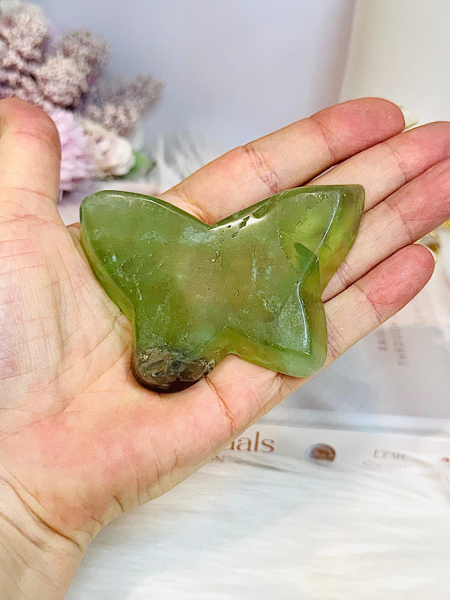 Green Fluorite Butterfly Bowl 8cm