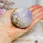 Flower Agate X Amethyst Sphere on Stand 280g