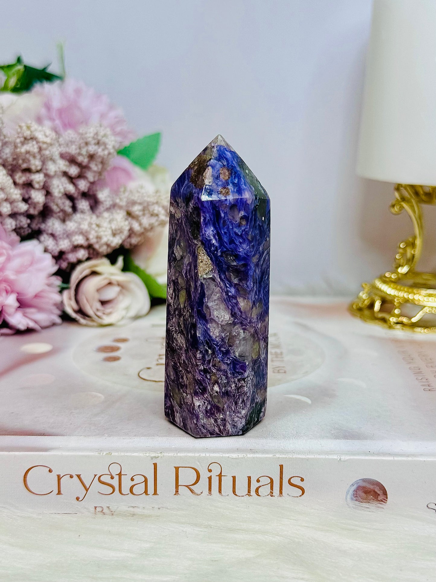 AAA Grade Charoite Tower 9cm