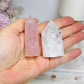 Rose Quartz Tower with Fire Ice Quartz Tower 6cm