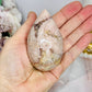 Druzy Flower Agate Carved Egg on Stand 8cm