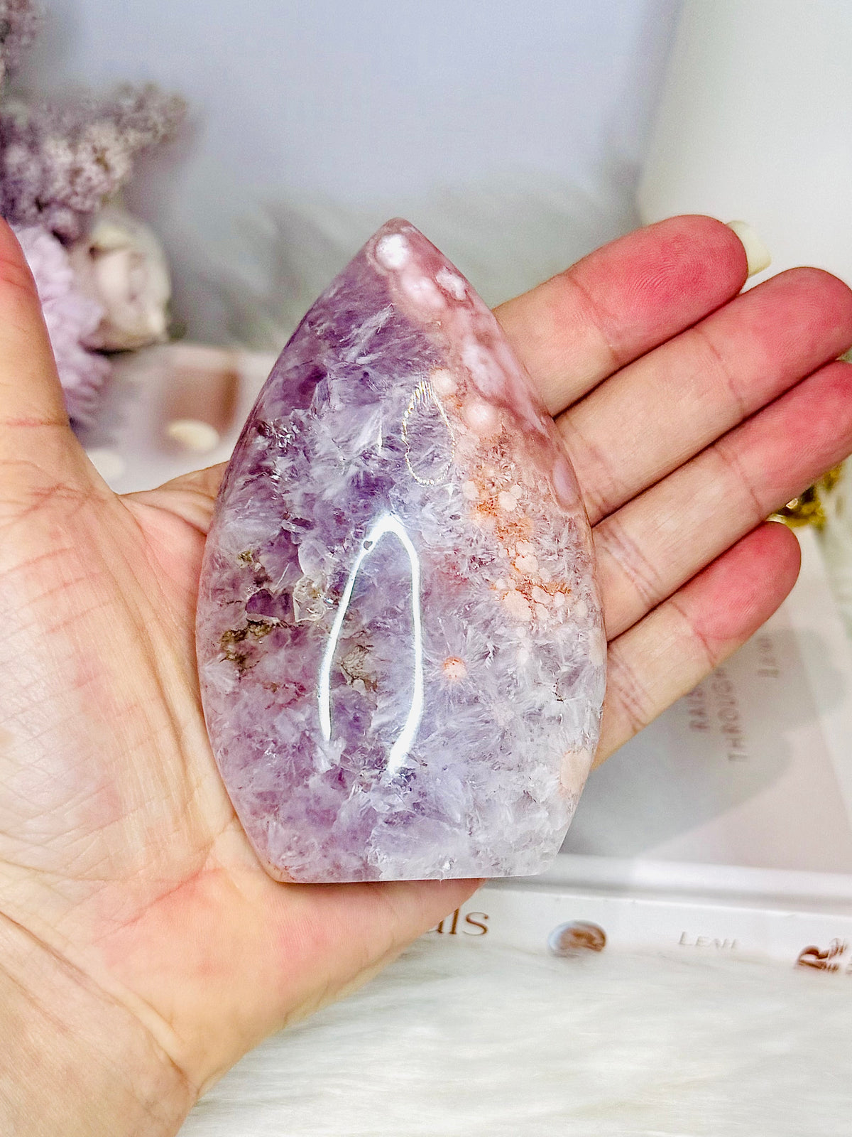 High Grade Pink Amethyst Flame 9.5cm 262g