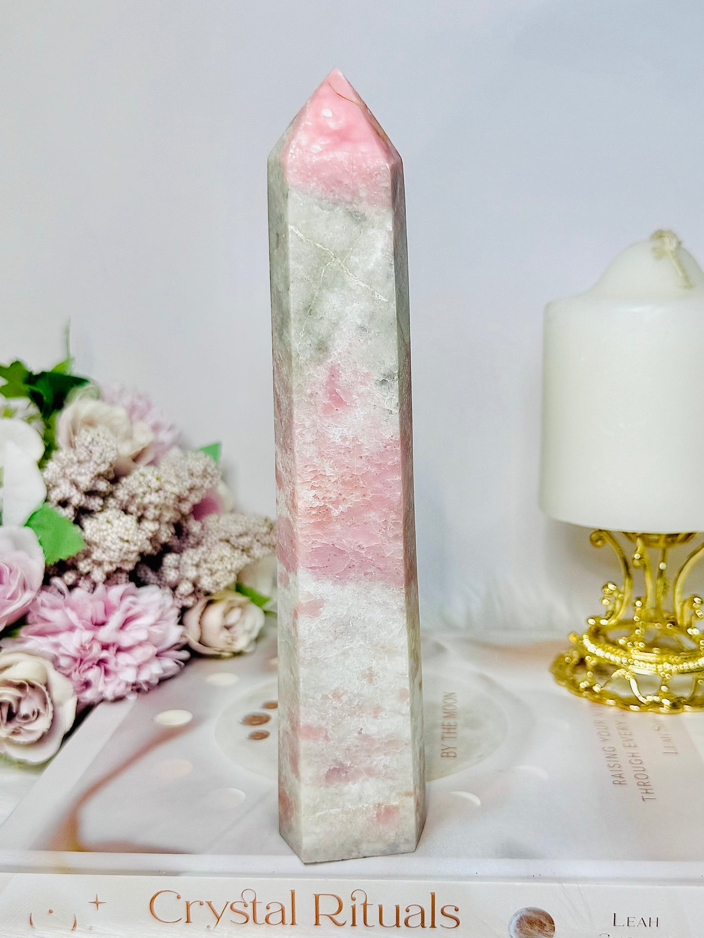 Natural Pink Opal Tower 19.5cm