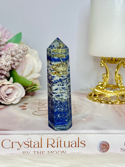 Lapis Lazuli Tower with Pyrite Inclusions 9cm