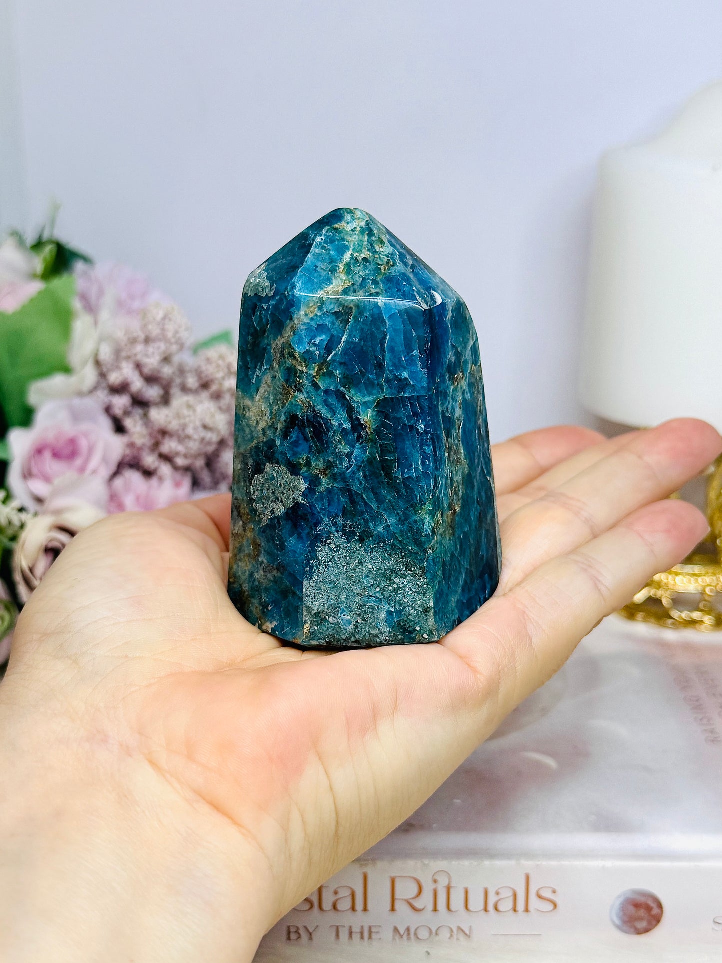Blue Apatite Chunky Tower 8cm 335g