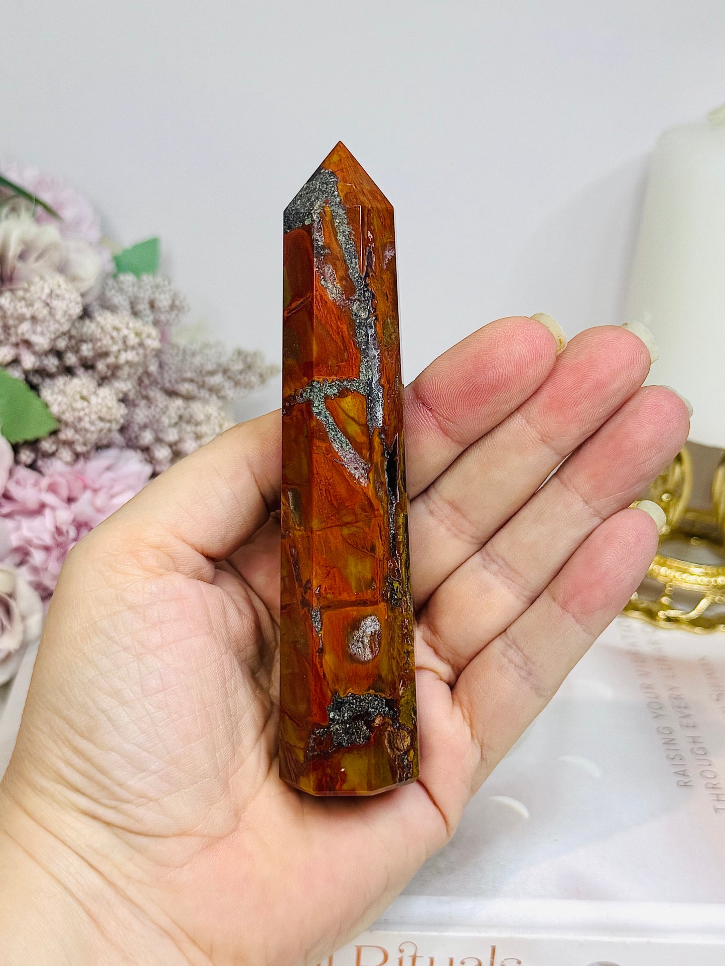 Petrified Wood Tower 12cm