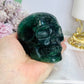 Large Green Fluorite Carved Skull 8cm 544g