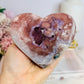 High Grade Druzy Pink Amethyst Chunky Heart 451g
