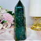 Ocean Jasper Green & Pink Tower 13cm