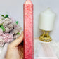 Rare Large Thulite Tower with Epidote Inclusions 20.5cm