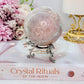 Simple Elegance ~ Pink Amethyst Druzy Sphere On Stand From Brazil 296grams