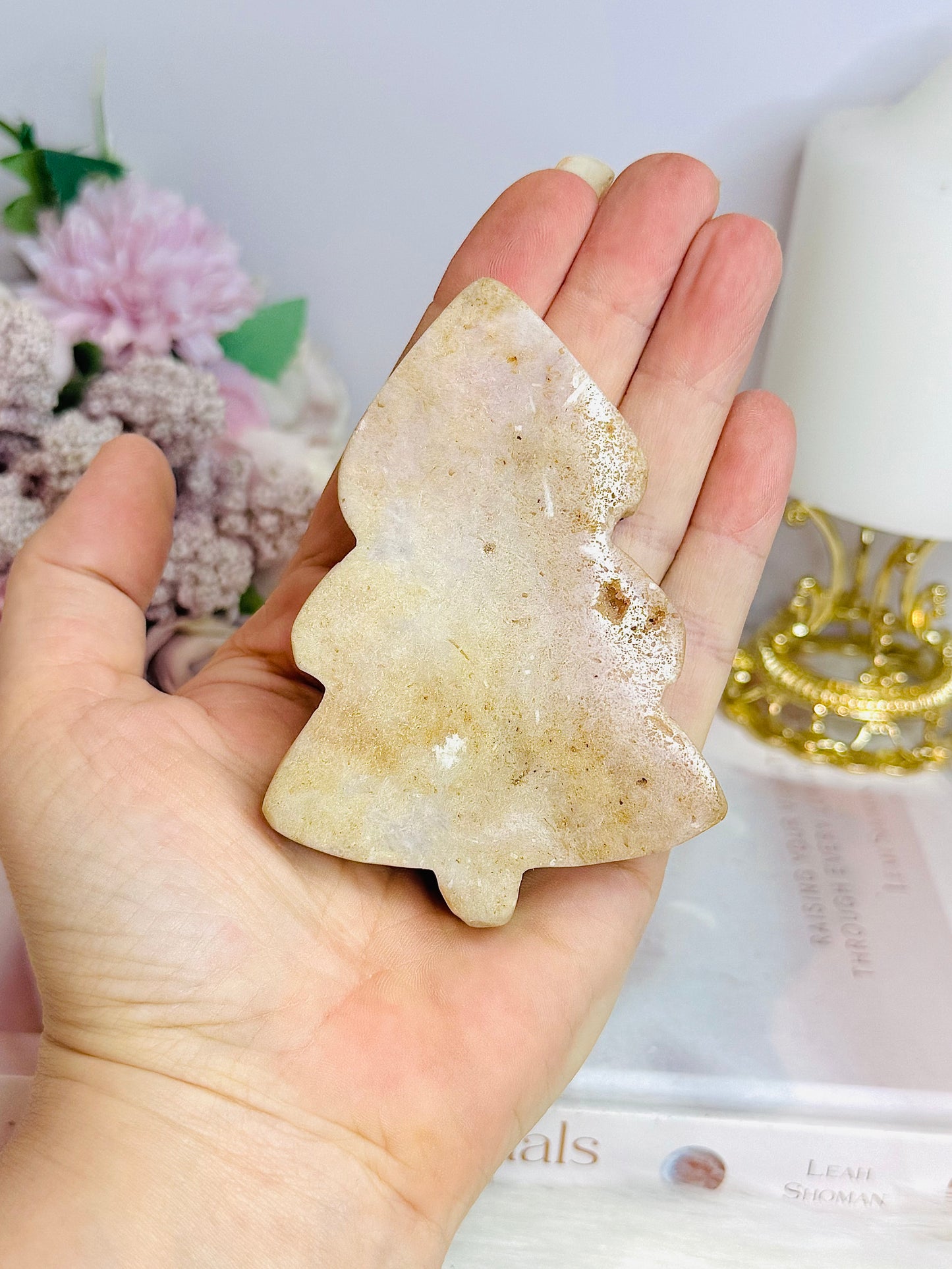 Pink Amethyst Chunky Christmas Tree 9cm On Stand