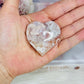 Beautiful Small 5cm Flower Agate Heart