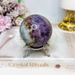 Crazy Lace Amethyst Sphere on Stand 316g