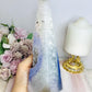 Large Druzy Agate Obelisk | Tower with Dyed Purple on Druzy 20cm