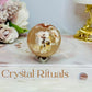 Small Flower Agate Druzy Sphere on Stand