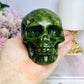 For Sue ~ Large Green Jade Carved Skull 9cm 542g