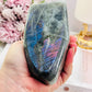 Gorgeous Large 11cm Chunky 509gram Polished Labradorite Freeform with Amazing Flash