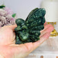 Green Jade Sitting Fairy Carving 8cm
