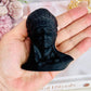 Black Obsidian Carved Indian 8.5cm Matt Finish