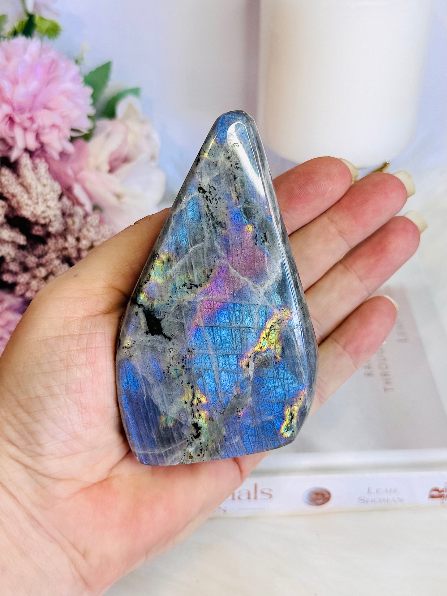 Natural Labradorite Polished Freeform Full Of Flash 313grams