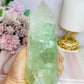 High Grade Light Green Fluorite Tower with Rainbows 14cm 551g