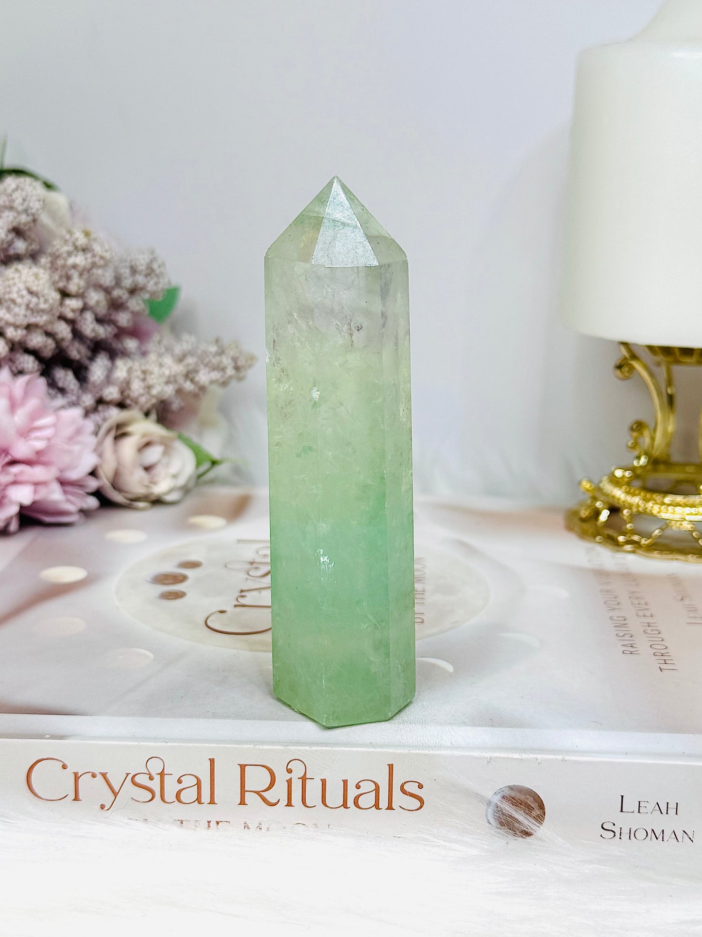 Green Watermelon Fluorite Tower 11cm