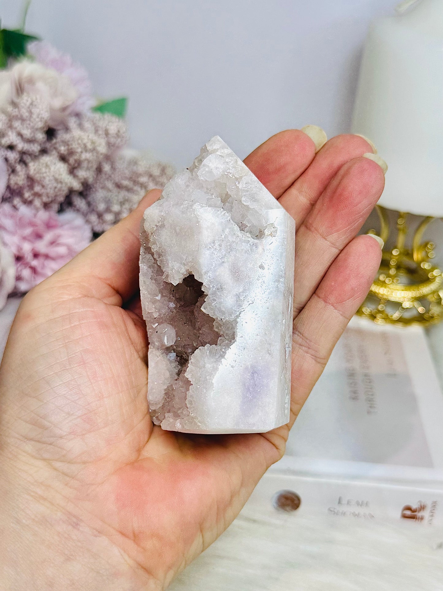 Druzy Geode Pink Amethyst Tower 8cm 205g