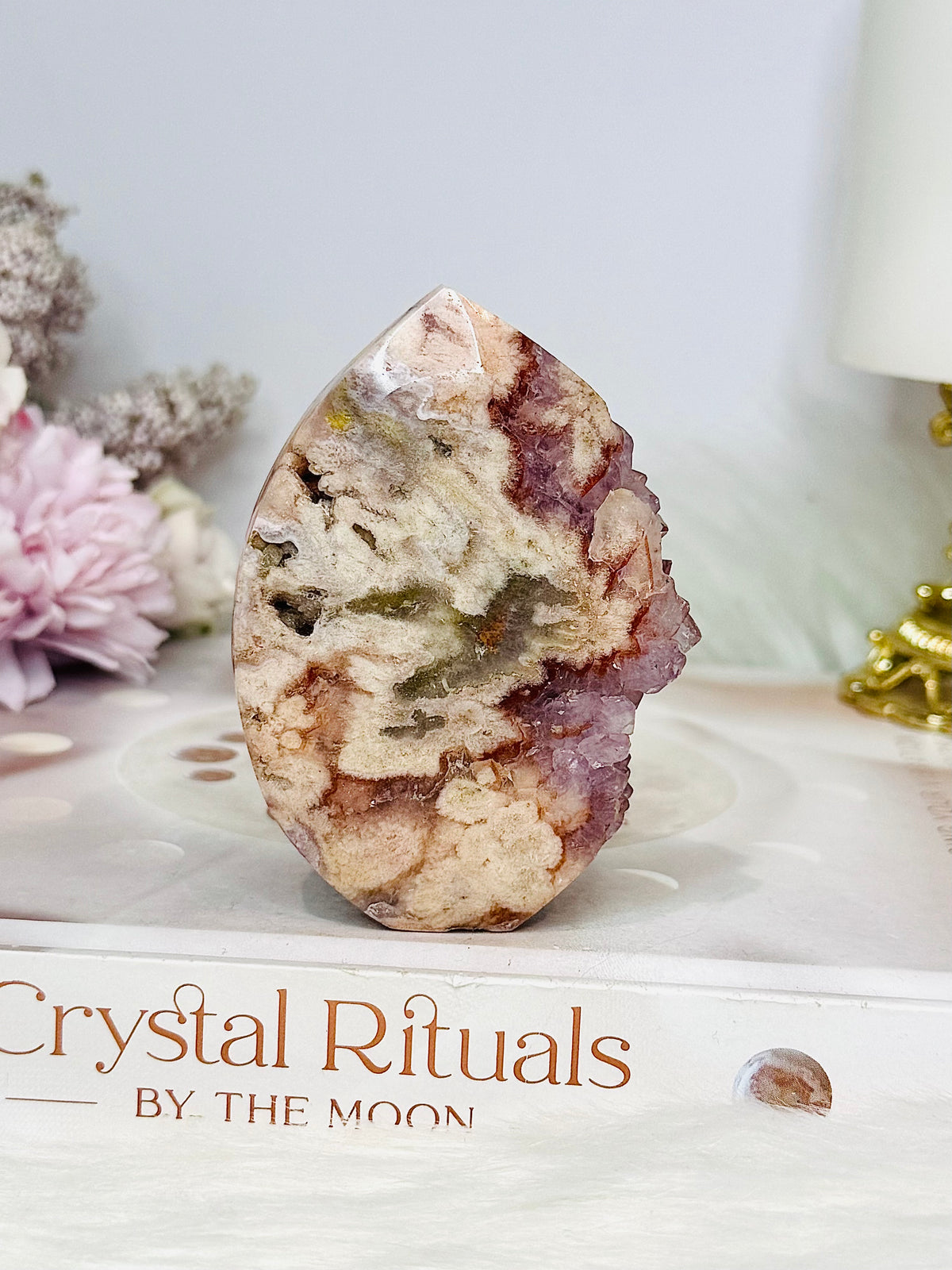 High Grade Amethyst X Flower Agate Druzy Freeform 8cm