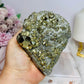 Large Natural Cubed Pyrite Specimen 774g On Stand
