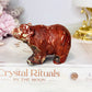 Money Agate Polar Bear Carving 8cm