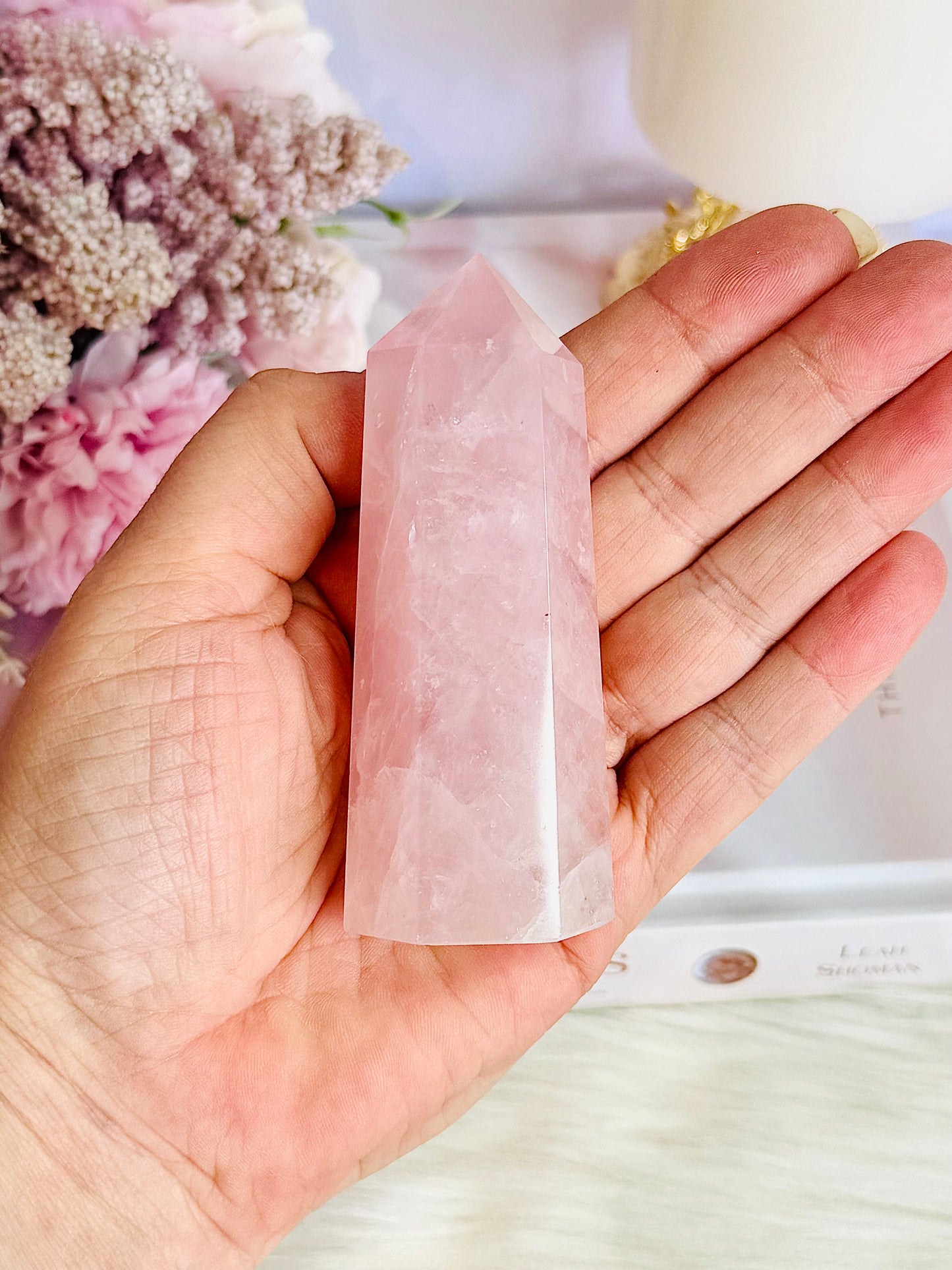 Chunky 9cm Rose Quartz Tower