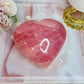 Fabulous Large Chunky High Grade Dark Pink Rose Quartz Carved Heart 698grams 10cm
