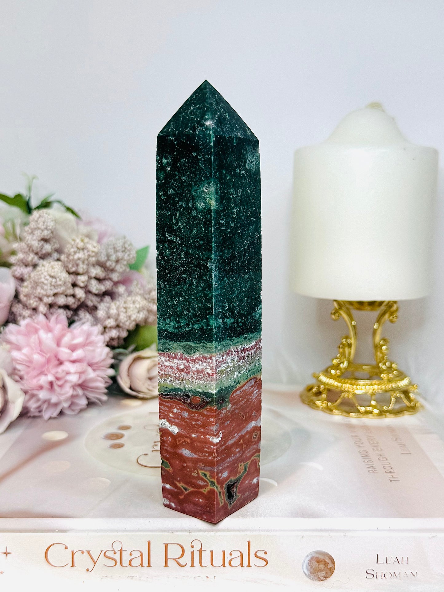 Ocean Jasper Druzy Tower 15.5cm