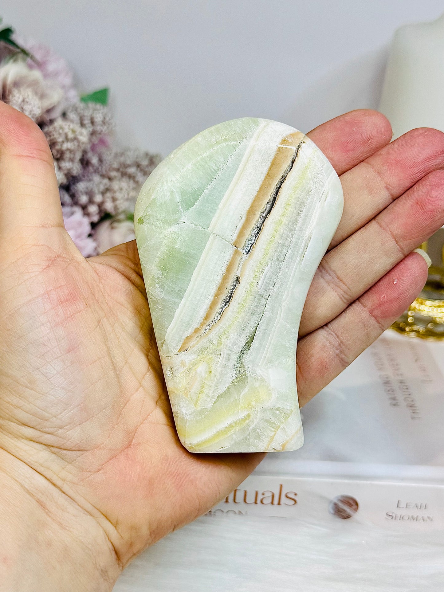 Natural Pistachio Calcite Freeform 10cm
