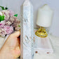 Large White Crazy Lace Agate Tower 23cm 686g